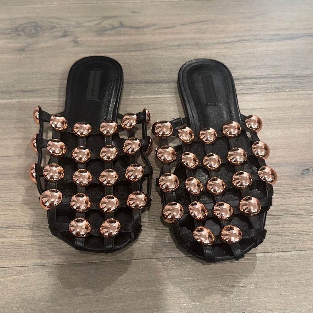 Alexander Wang Authentic Amelia slide with rose gold studs EUR 38